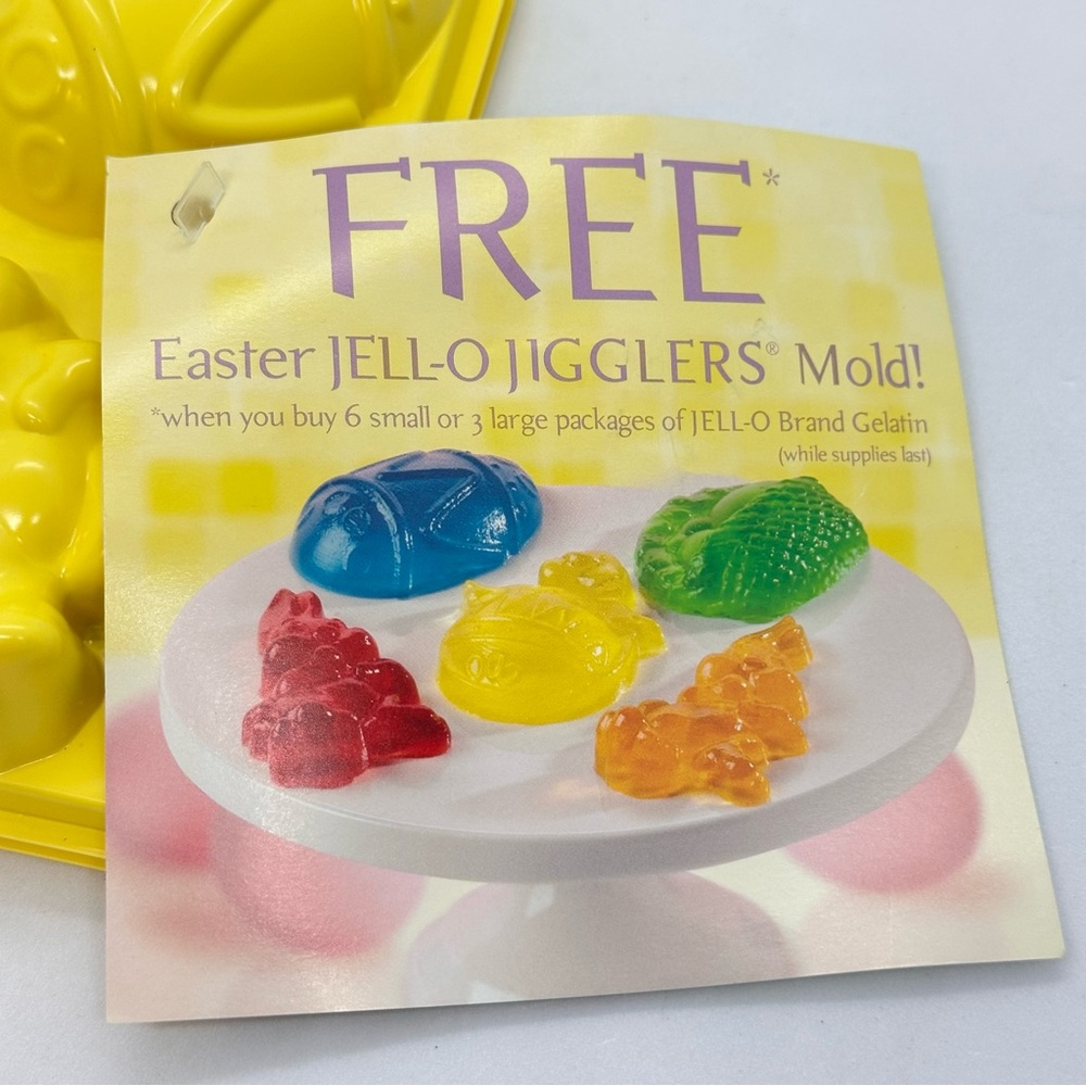 Set of 2 JELL-O Easter Jiggler Molds Yellow Celebrate Spring NOS 2008 Makes 8 - Picture 4 of 8
